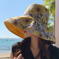 Women's Basic Flower Big Eaves Sun Hat main image 1