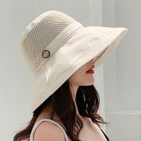 Women's Elegant Basic Solid Color Big Eaves Bucket Hat main image 1