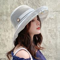 Women's Elegant Basic Solid Color Big Eaves Bucket Hat main image 3
