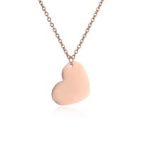Punk Simple Style Heart Shape Stainless Steel Plating Inlay Pendant Necklace sku image 4
