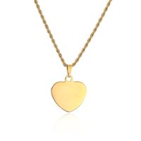 Punk Simple Style Heart Shape Stainless Steel Plating Inlay Pendant Necklace main image 7
