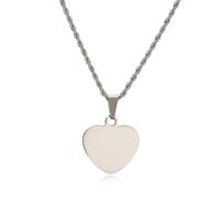 Punk Simple Style Heart Shape Stainless Steel Plating Inlay Pendant Necklace sku image 2