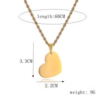Punk Simple Style Heart Shape Stainless Steel Plating Inlay Pendant Necklace sku image 3