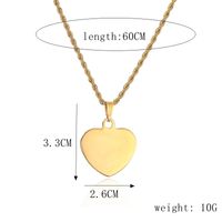 Punk Simple Style Heart Shape Stainless Steel Plating Inlay Pendant Necklace sku image 5