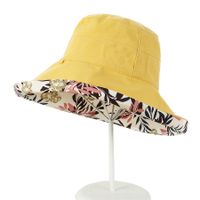 Women's Basic Solid Color Printing Big Eaves Bucket Hat main image 2
