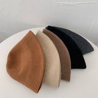 Women's Simple Style Solid Color Curved Eaves Bucket Hat main image 1