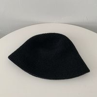 Women's Simple Style Solid Color Curved Eaves Bucket Hat sku image 1