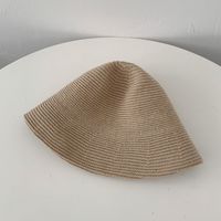Women's Simple Style Solid Color Curved Eaves Bucket Hat sku image 5