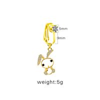 1 Piece Tongue Rings Casual Shiny Star Moon Heart Shape Stainless Steel Alloy Plating Inlay Rhinestones Glass White Gold Plated Gold Plated main image 2