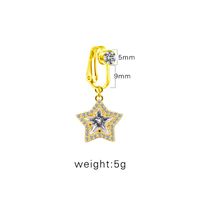 1 Piece Tongue Rings Casual Shiny Star Moon Heart Shape Stainless Steel Alloy Plating Inlay Rhinestones Glass White Gold Plated Gold Plated main image 4