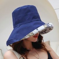 Women's Basic Solid Color Printing Big Eaves Bucket Hat main image 4
