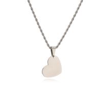 Punk Simple Style Heart Shape Stainless Steel Plating Inlay Pendant Necklace sku image 1