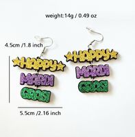 1 Pair Fashion Letter Arylic Sequins Women's Drop Earrings sku image 1
