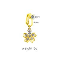 1 Piece Tongue Rings Casual Shiny Star Moon Heart Shape Stainless Steel Alloy Plating Inlay Rhinestones Glass White Gold Plated Gold Plated sku image 7