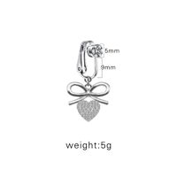 1 Piece Tongue Rings Casual Shiny Star Moon Heart Shape Stainless Steel Alloy Plating Inlay Rhinestones Glass White Gold Plated Gold Plated sku image 15