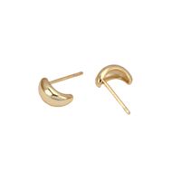 1 Pair Simple Style Solid Color Plating Sterling Silver Gold Plated Ear Studs main image 2