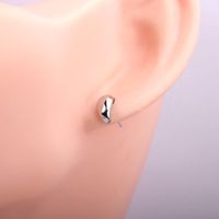 1 Pair Simple Style Solid Color Plating Sterling Silver Gold Plated Ear Studs main image 8