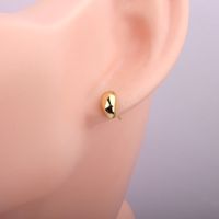 1 Pair Simple Style Solid Color Plating Sterling Silver Gold Plated Ear Studs main image 7