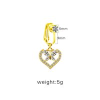 1 Piece Tongue Rings Casual Shiny Star Moon Heart Shape Stainless Steel Alloy Plating Inlay Rhinestones Glass White Gold Plated Gold Plated sku image 17