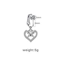 1 Piece Tongue Rings Casual Shiny Star Moon Heart Shape Stainless Steel Alloy Plating Inlay Rhinestones Glass White Gold Plated Gold Plated sku image 18