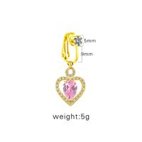 1 Piece Tongue Rings Casual Shiny Star Moon Heart Shape Stainless Steel Alloy Plating Inlay Rhinestones Glass White Gold Plated Gold Plated sku image 19