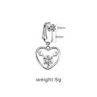 Casual Retro Simple Style Animal Starry Sky Moon Stainless Steel Alloy Copper White Gold Plated Gold Plated Rhinestones Belly Ring In Bulk sku image 4