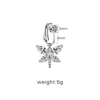 Casual Retro Simple Style Animal Starry Sky Moon Stainless Steel Alloy Copper White Gold Plated Gold Plated Rhinestones Belly Ring In Bulk sku image 1