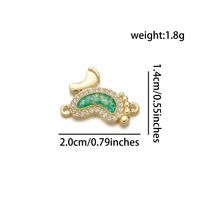 1 Piece Simple Style Foot Copper Plating Inlay Jewelry Accessories sku image 7