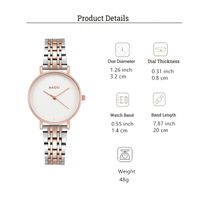 Style Simple Couleur Unie Boutons-Pression Double Face Quartz Femmes De Montres main image 2