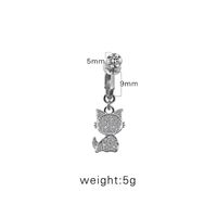 Casual Retro Simple Style Animal Starry Sky Moon Stainless Steel Alloy Copper White Gold Plated Gold Plated Rhinestones Belly Ring In Bulk sku image 10