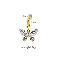 Casual Retro Simple Style Animal Starry Sky Moon Stainless Steel Alloy Copper White Gold Plated Gold Plated Rhinestones Belly Ring In Bulk sku image 13