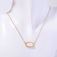 Copper Simple Style Plating Inlay Oval Birthstone Necklace sku image 7
