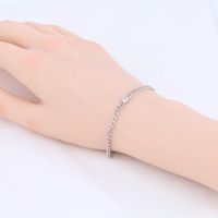 Elegant Rectangle Sterling Silver Zircon Bracelets In Bulk main image 5