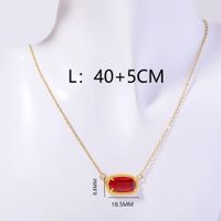 Copper Simple Style Plating Inlay Oval Birthstone Necklace sku image 3