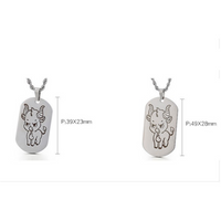 1 Piece Simple Style Geometric Animal Titanium Steel Polishing Jewelry Accessories main image 2