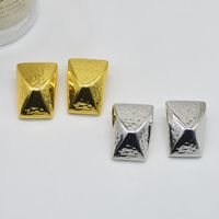 1 Pair Retro Quadrilateral Plating Alloy 14k Gold Plated Ear Studs main image 1