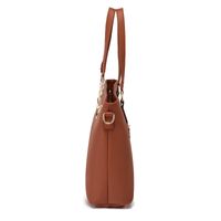 Women's Large Pu Leather Solid Color Classic Style Square Zipper Bag Sets main image 4