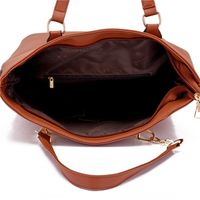 Women's Large Pu Leather Solid Color Classic Style Square Zipper Bag Sets main image 3