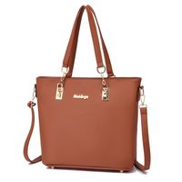 Women's Large Pu Leather Solid Color Classic Style Square Zipper Bag Sets main image 2