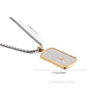 Simple Style Cross Stainless Steel Plating Titanium Steel 18K Gold Plated Men's Pendant Necklace main image 2