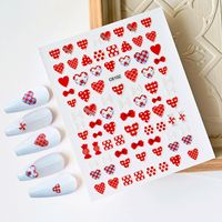 Valentine's Day Sweet Heart Shape Plastic Nail Decoration Accessories 1 Set sku image 2