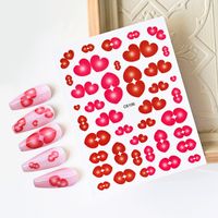 Valentine's Day Sweet Heart Shape Plastic Nail Decoration Accessories 1 Set sku image 6
