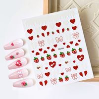 Valentine's Day Sweet Heart Shape Plastic Nail Decoration Accessories 1 Set sku image 4
