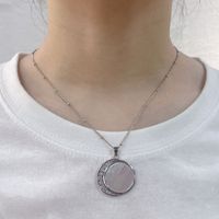 Simple Style Sun Star Moon Copper Plating Inlay Zircon 18k Gold Plated Pendant Necklace main image 7