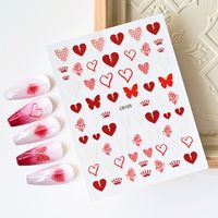Valentine's Day Sweet Heart Shape Plastic Nail Decoration Accessories 1 Set sku image 3