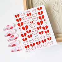 Valentine's Day Sweet Heart Shape Plastic Nail Decoration Accessories 1 Set sku image 1