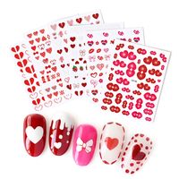 La Saint-valentin Sucré Forme De Cœur Plastique Accessoires Pour Ongles 1 Jeu main image 2