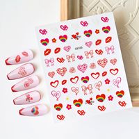 Valentine's Day Sweet Heart Shape Plastic Nail Decoration Accessories 1 Set sku image 5