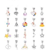 Sweet Simple Style Rainbow Heart Shape Flower Alloy Inlay Rhinestones Jewelry Accessories main image 5