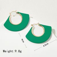 1 Pair Elegant Simple Style Sector Copper Earrings main image 2